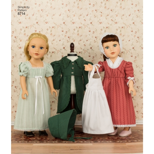 45cm pikkuse nuku nukuriided, Simplicity Pattern #8714 