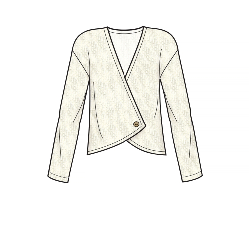 Naiste hõlmikkardigan variatsioonidega, suurused: XXS-XS-S-M-L-XL-XXL, Simplicity Pattern #S8954 