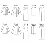 Sewing Pattern: Misses`, sizes: Women`s Jacket, Dress, Skirt and Pants, Butterick B5719 