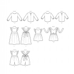 Mudilaste riietus, suurused: 1/2-1-2-3-4, Simplicity Pattern #S8963 