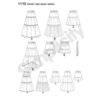 Naiste astmeline seelik pikkuse variatsioonidegas, suurused: A (XXS-XS-S-M-L-XL-XXL), Simplicity #1110 