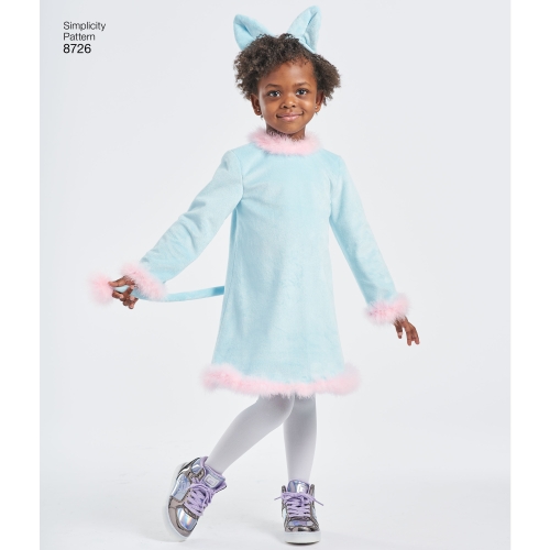 Lastekostüümid, suurused: A (3-4-5-6-7-8), Simplicity Pattern #8726 