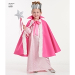 Child`s Cape Costumes, Sizes: A (S-M-L), Simplicity Pattern #8729 