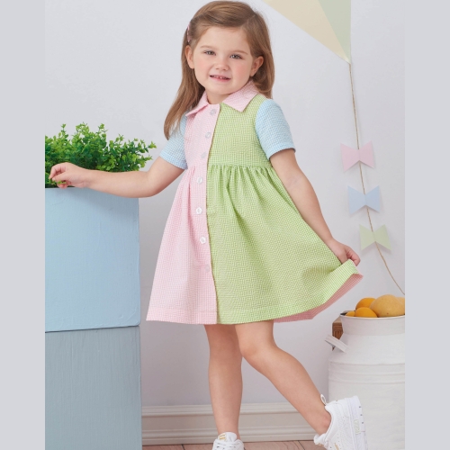 Simplicity lõikekomplekt S9760 TODDLERS` DRESS WITH SLEEVE VARIATIONS, SS9760A 