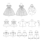Выкройка: Retro Outfits for 45 cm (18`) Doll, Butterick B6336OSZ 