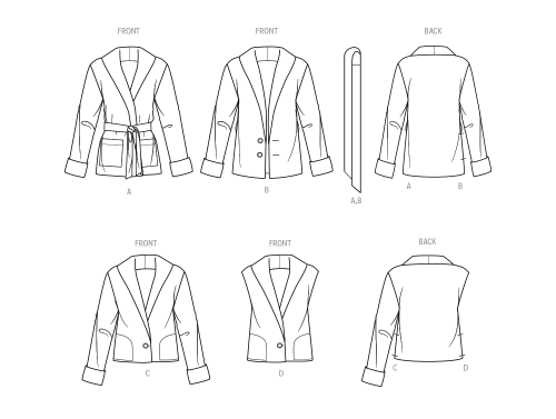Simplicity lõikekomplekt S9692 UNISEX JACKET, VEST, AND BELT, SS9692A 
