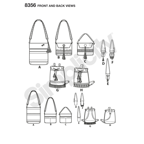Festivalikotid neljas suuruses:, Simplicity Pattern #8356 