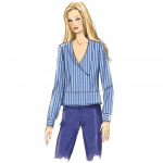 Выкройка: Misses` Surplice, Paneled Tops , Butterick B6417 