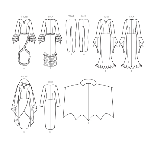 Naiste Halloween kostüüm, Simplicity Pattern #S8973 