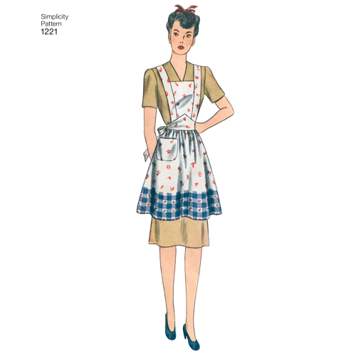 Naiste vintage põlled, suurused: A (S-M-L), Simplicity Pattern #1221 