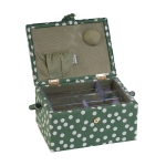 Keskmine õmblustarvikute karp: Khaki Spot, 19 x 26 x 14.5cm, Hobby Gift MRM.616 