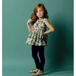 Выкройка: Children`s, sizes: Girls` Top, Tunic Dress, Belt and Leggings, Butterick B5877 
