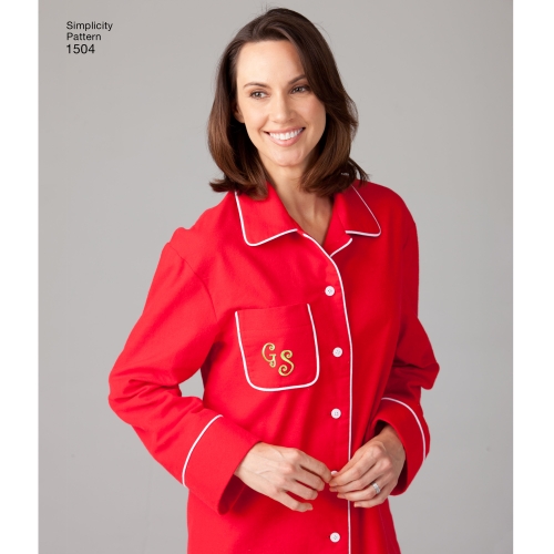 Laste, teismeliste ja täiskasvanute salongiriided, suurused: A (XS - L / XS - XL), Simplicity Pattern #1504 
