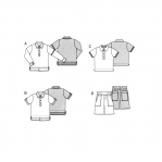 Särk & püksid 104 - 134 cm, Shirt & pants, Burda 9526 