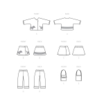 Simplicity Sewing Pattern S9504 Children`s Jacket, Skirt, Cropped Pants and Purse 