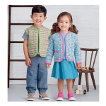 Simplicity lõikekomplekt S9485 Toddlers` Knit Top, Jacket, Vest, Skirt and Pants 