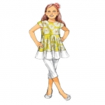 Выкройка: Children`s, sizes: Girls` Top, Tunic Dress, Belt and Leggings, Butterick B5877 