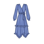 Simplicity lõikekomplekt S9639 MISSES` MIDI WRAP DRESS, SS9639 