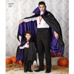 Boys` and Men`s Capes, Sizes: A (S - L / S - XL), Simplicity Pattern #1349 