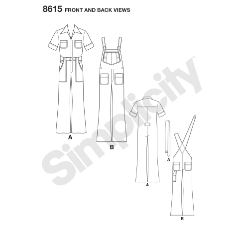 Meeste vintage kombinesoonid, suurused: Simplicity Pattern # 8615 