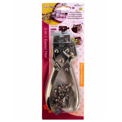  2-in-1 Eyelet Plier & Eyelets (about 100ps ø4,8mm eyelets included), SewMate NS-T0013 