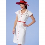Выкройка: Misses` Button-Front, Flutter Sleeve Dresses and Sun Hat, Butterick B6363 