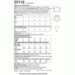 Väikelaste topid, seelikud ja kotike, suurused: A (1/2-1-2-3-4), Simplicity Pattern #S9118 