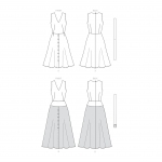Выкройка: Misses` Dress, Sash and Belt, Butterick B6759 