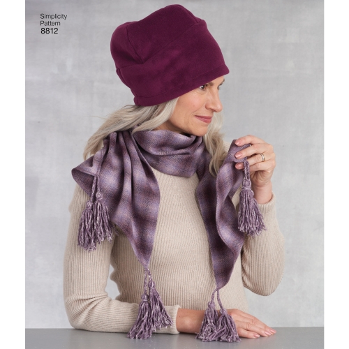 Naiste külma ilma aksessuaarid, suurused: A (kõik suurused), Simplicity Pattern #8812 