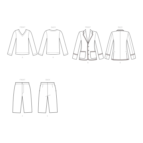 Naiste, meeste ja teismeliste Cosplay, suurused: Simplicity Pattern #S9094 