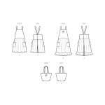 Simplicity lõikekomplekt S9805 MISSES` PINAFORE APRONS AND TOTE IN ONE SIZE, SS9805A 