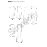 Naiste kleidid, suurused: A (XS-S-M-L-XL), Simplicity Pattern #8595 