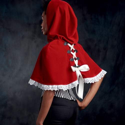 Misses` Cape with Tie Costumes, Sizes: S-M-L, Simplicity Pattern #S9008 