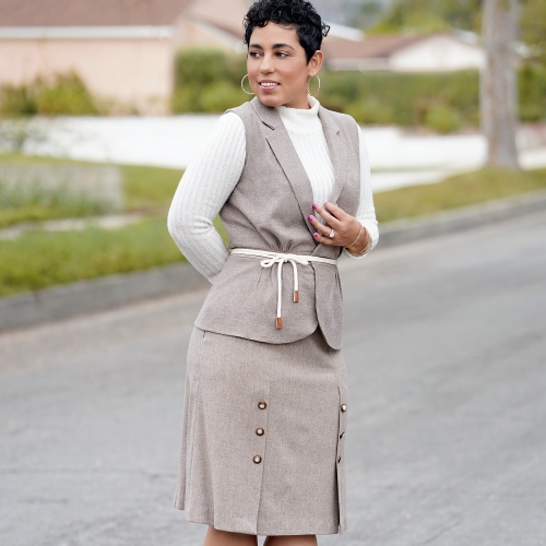 Naiste ja Petite-naiste topp, seelik, ja vest, Simplicity Pattern #S8959 