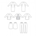 Выкройка: Misses` knit Dress and Tunic, Skirt, and Pants, Butterick B6525 