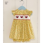 Väikelaste kleit ja püksikud, suurused: A (XXS-XS-S-M-L), Simplicity Pattern #1205 