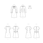 Швейные выкройки Simplicity S9371 Misses` and Women`s Dress with Collar, Cuff and Sleeve Variations 
