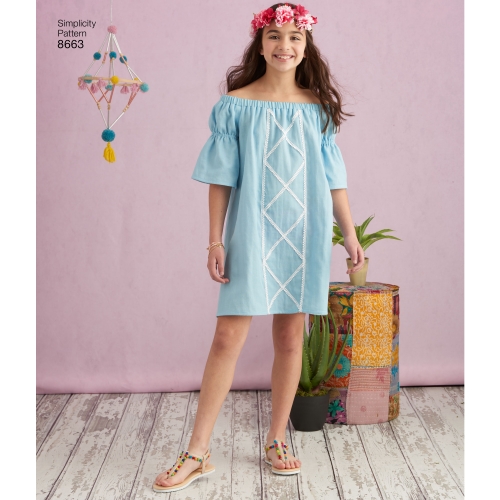 Laste ja tüdrukute kleit, Simplicity Pattern #8663 