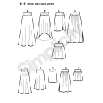 Women`s knit or Woven Skirts, Simplicity Pattern #1616 
