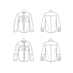 Simplicity lõikekomplekt S9858 UNISEX SHIRTS, SS9858A 