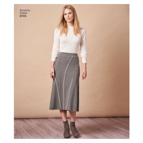 Naiste Easy to Sew trikooseelikud, suurused: A (XS-S-M-L-XL), Simplicity Pattern #8745 