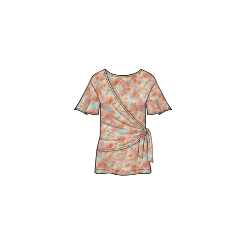 Naiste ja Petite-naiste drapeeritud pluus, Simplicity Pattern #S8986 