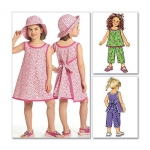 Выкройка: Children`s, sizes: Girls` Top, Dress, Pants and Hat, Butterick B5019 