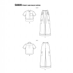 Naiste särk ja laiasäärelised püksid, Simplicity Pattern #S8889 