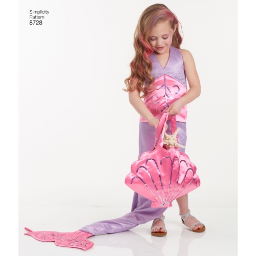 Laste, tüdrukute ja naiste kostüüm, suurused: A (kõik suurused), Simplicity Pattern #8728 
