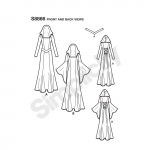 Naiste ja väikesekasvuliste Petite-naiste trikookostüümid, Simplicity Pattern #S8866 