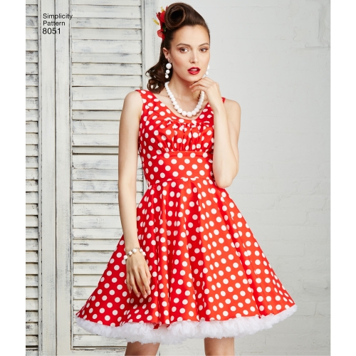Naistele pluss-suuruses: kleidid, Simplicity Pattern #8051 