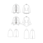Lõiked: Naiste jakk ja seelik, Butterick, B6821 