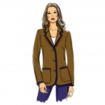 Выкройка: Misses`, sizes: Misses` Petite Jacket, Butterick B5926 