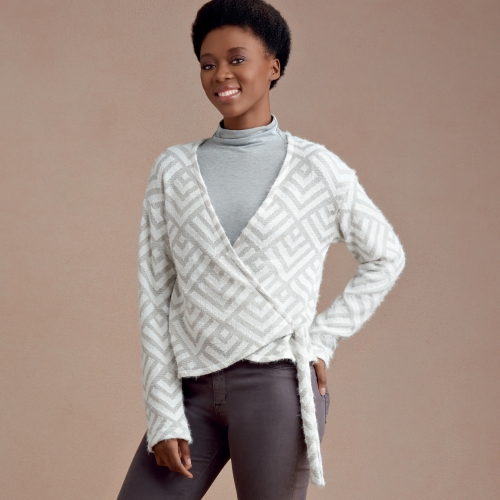 Naiste hõlmikkardigan variatsioonidega, suurused: XXS-XS-S-M-L-XL-XXL, Simplicity Pattern #S8954 